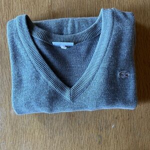 Lacoste Heather Gray Knit Pullover